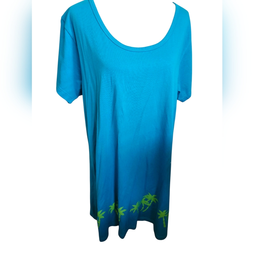 Blue and Green Women's Dress Lounger Size XL